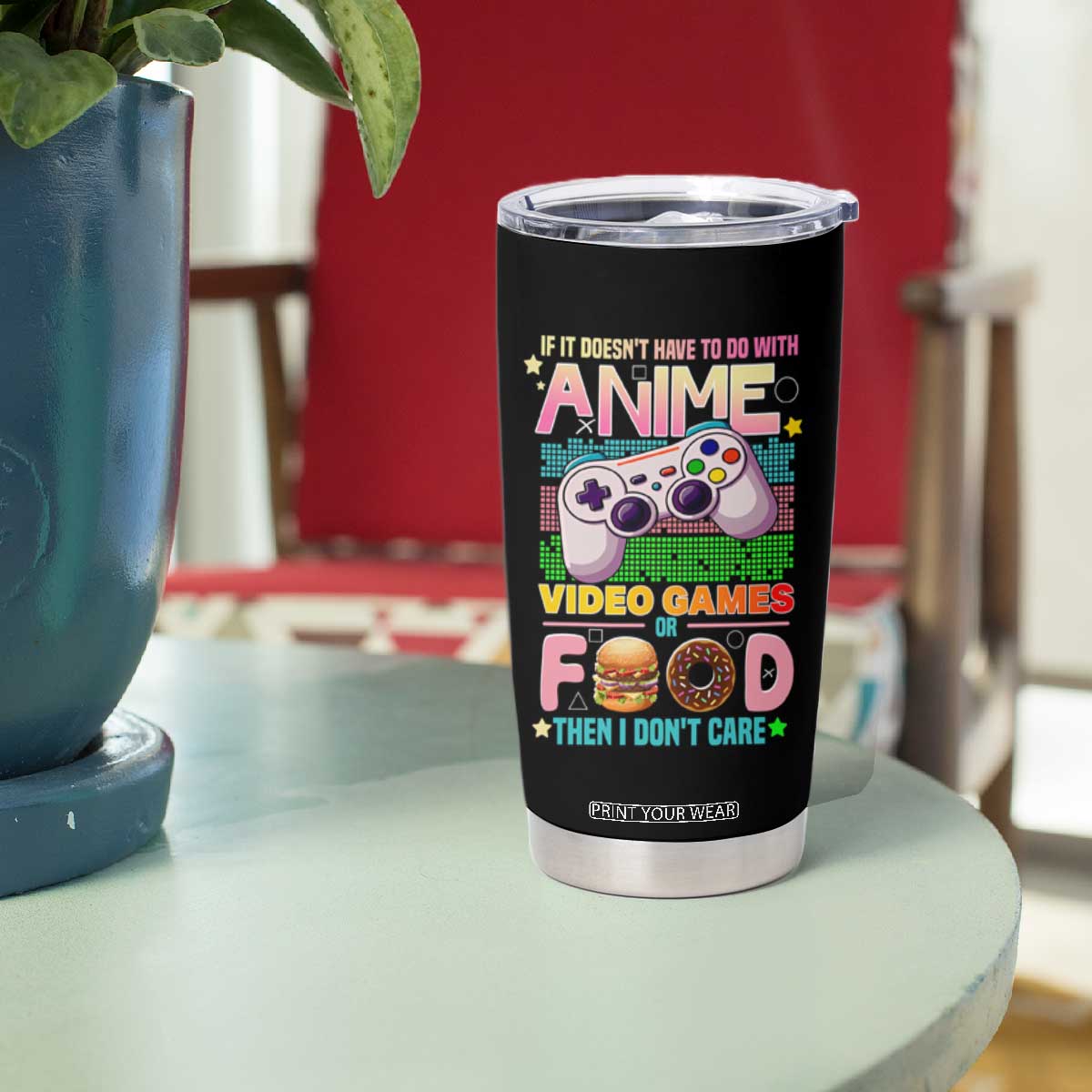 Anime Video Games Food Tumbler Cup Japan Kawaii Gamer Otaku Aesthetic TS02