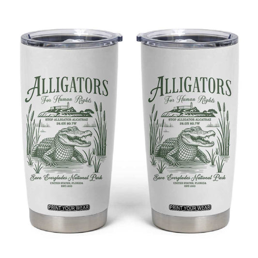Alligators for Human Rights Tumbler Cup Save Everglades Alcatraz TS02