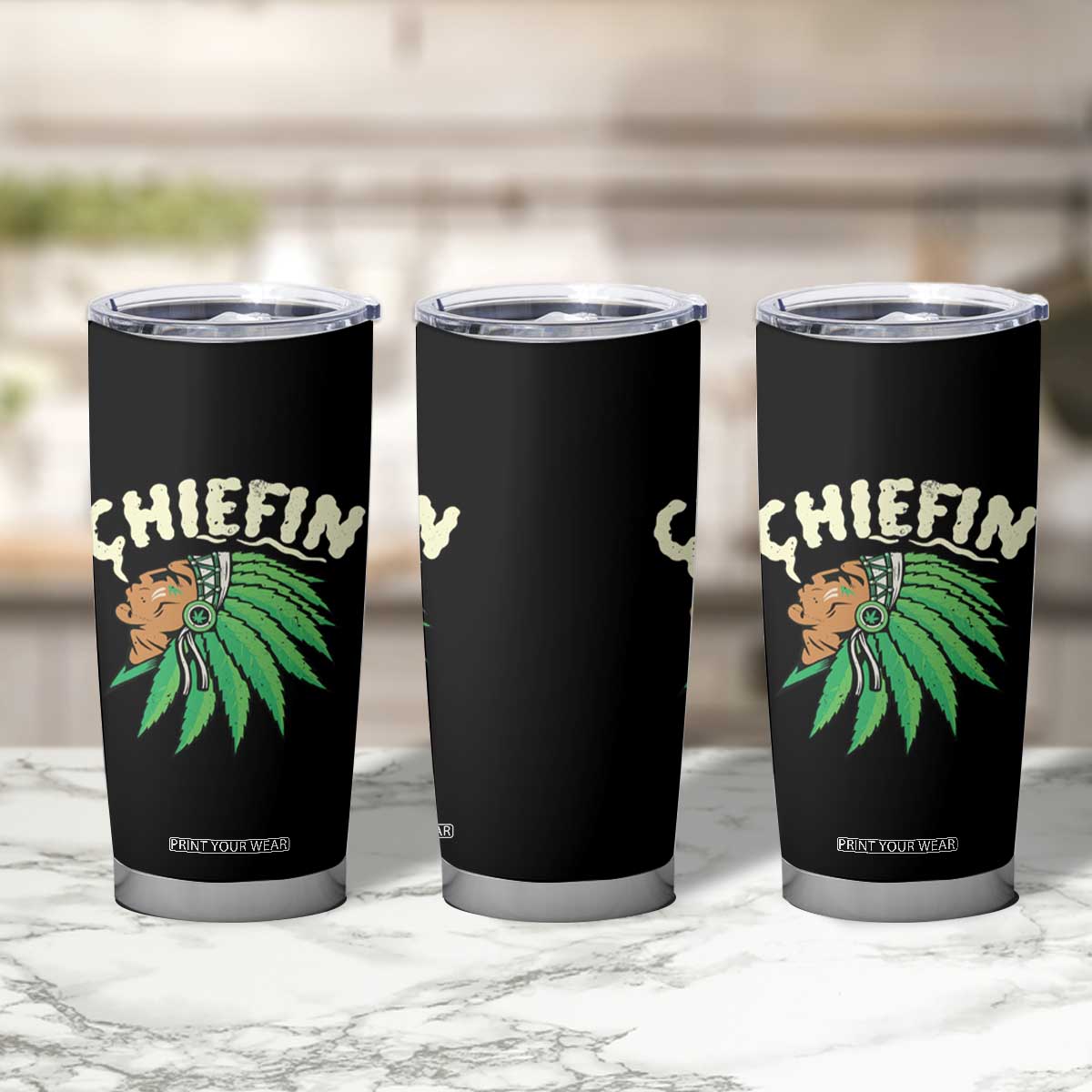 Chiefin Weed Smoking Tumbler Cup Funny 420 Cannabis Pot THC Smoker TS02