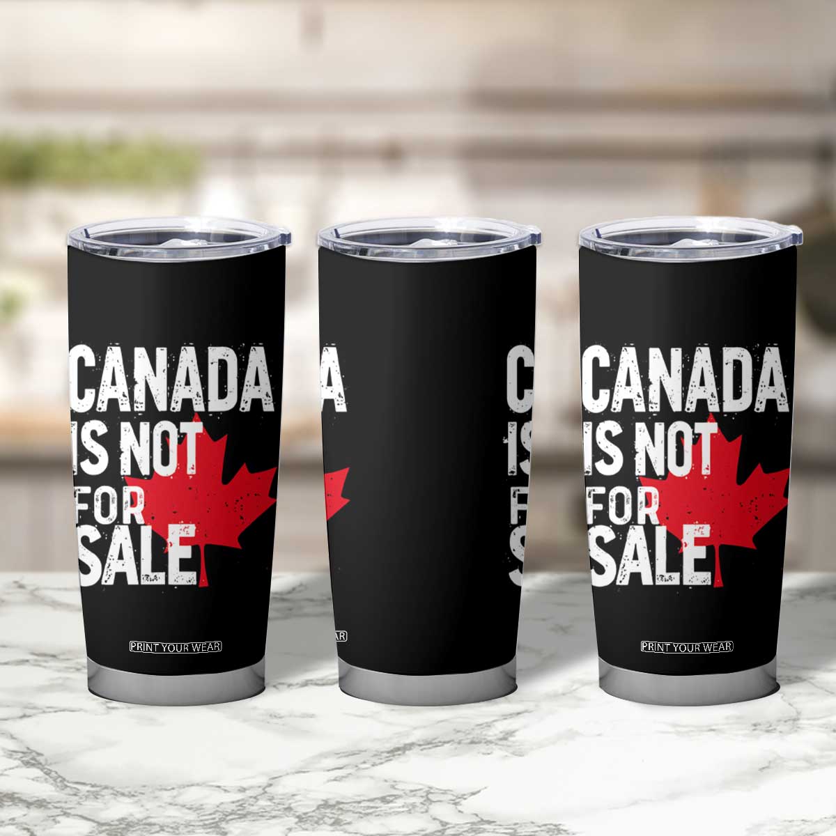 Canada Is Not For Sale Tumbler Cup Distressed Vintage Canadian Maple Leaf TS02