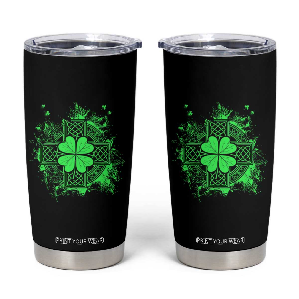 Celtic Knot Irish Shamrock Tumbler Cup St Patricks Day TS02