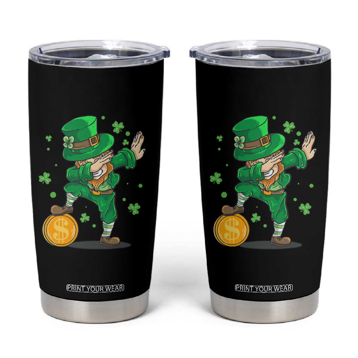 Cute Dabbing Leprechaun Tumbler Cup Funny St Patricks Day TS02