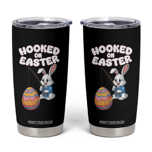 Cute Bunny Fishing Tumbler Cup Hooked for Easter Eggs Funny Holiday TS02