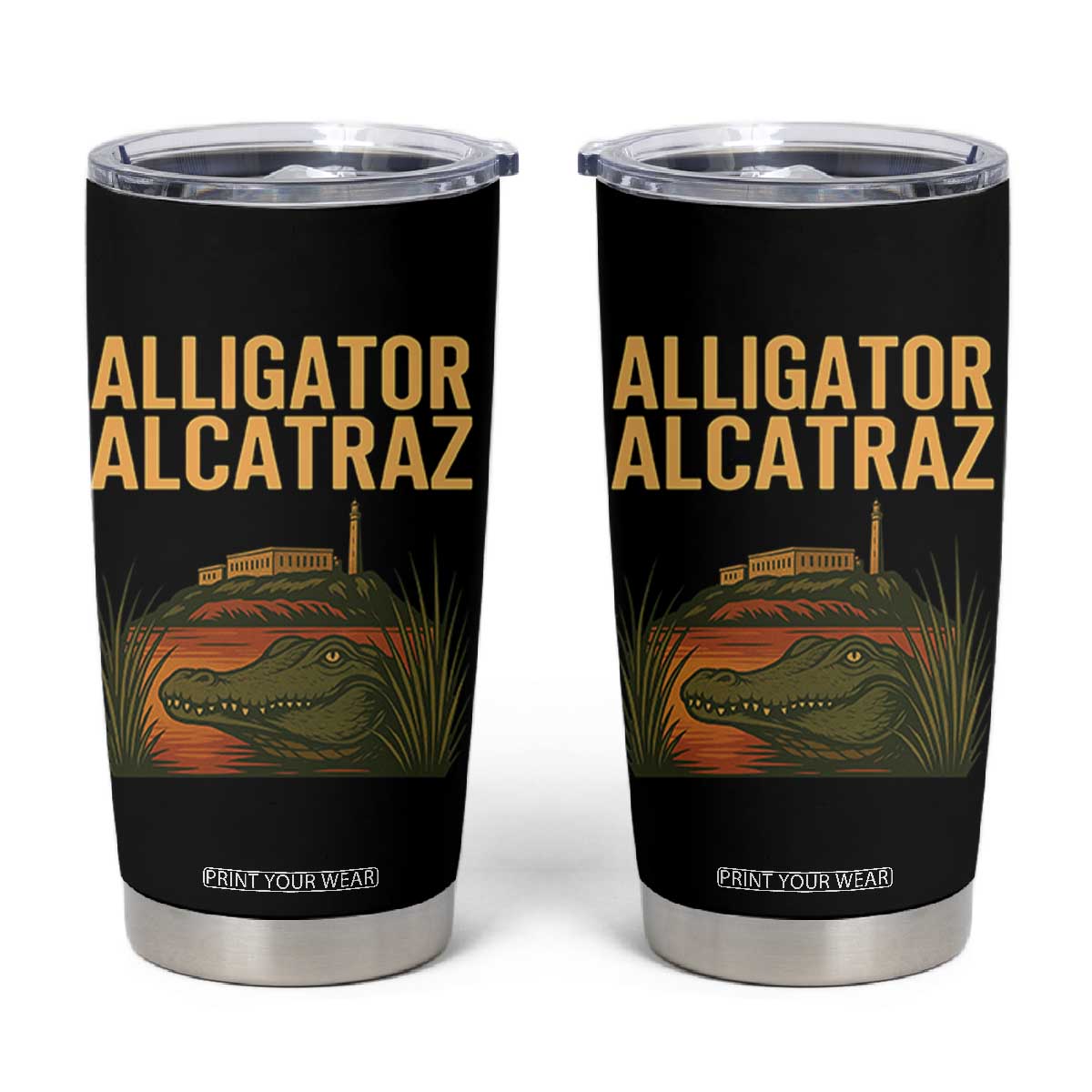 Alligator Alcatraz Florida Tumbler Cup Political Swamp Prison Dark Humor TS02