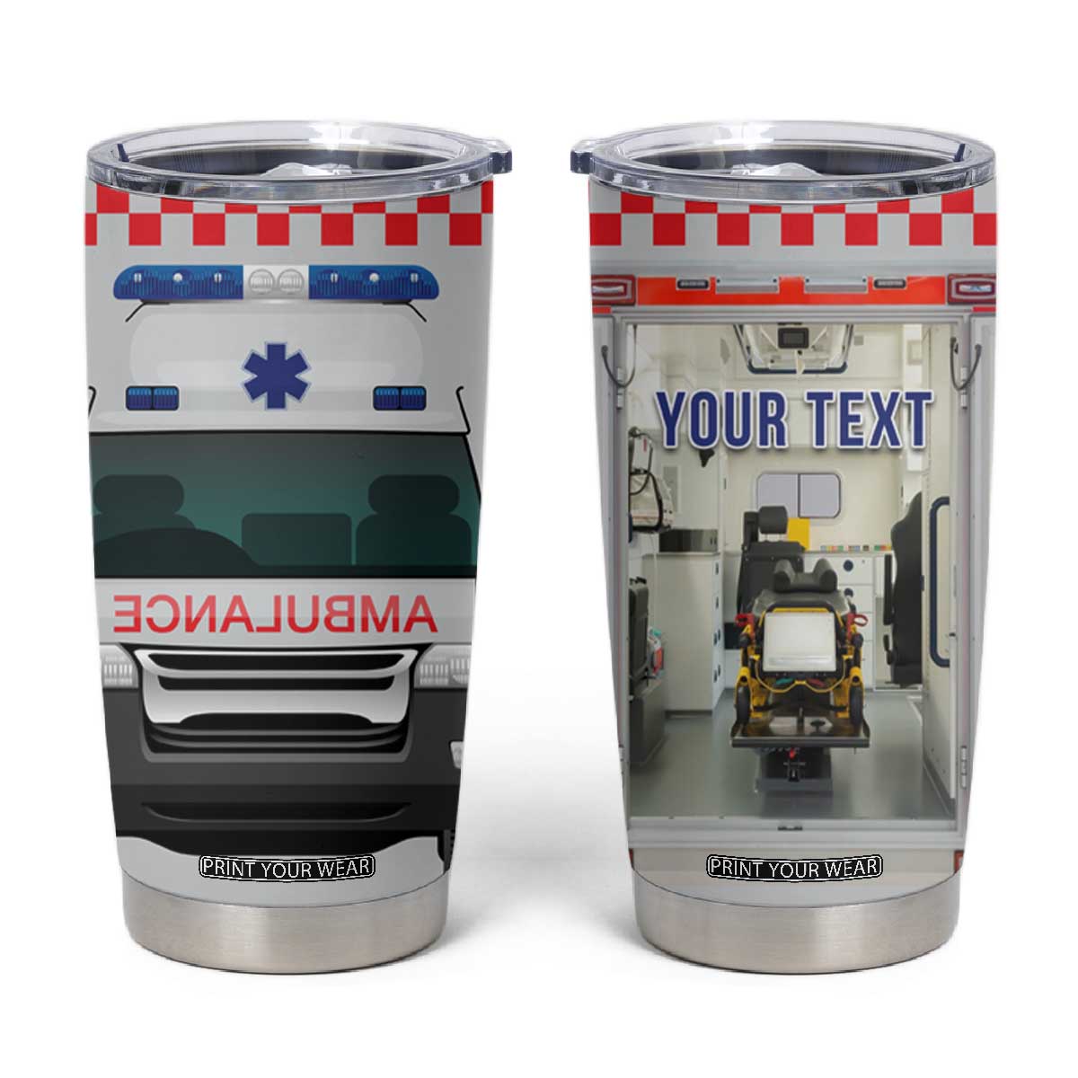 Ambulance Emergency Car Personalized Tumbler Cup TS04