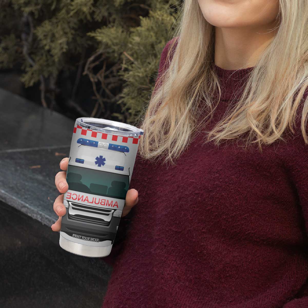 Ambulance Emergency Car Personalized Tumbler Cup TS04