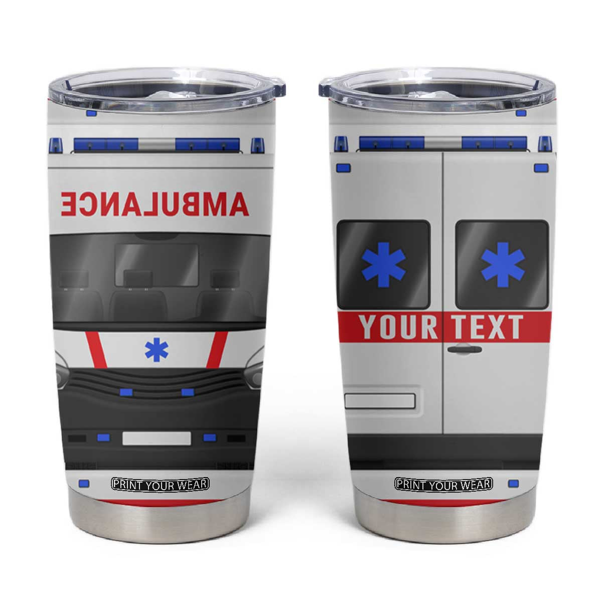 Ambulance Car Personalized Tumbler Cup TS04