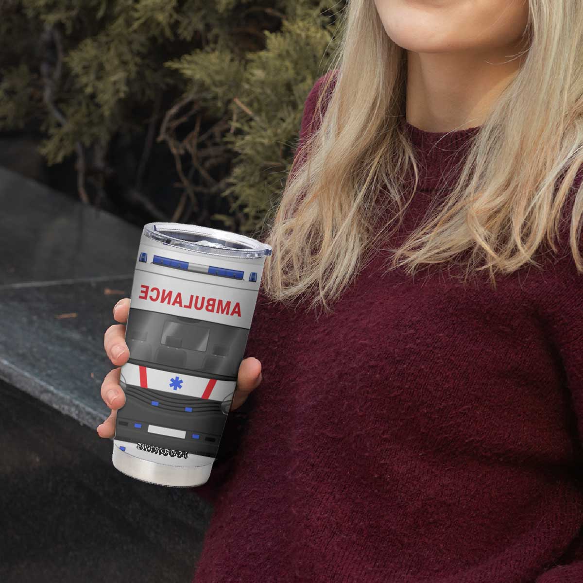 Ambulance Car Personalized Tumbler Cup TS04