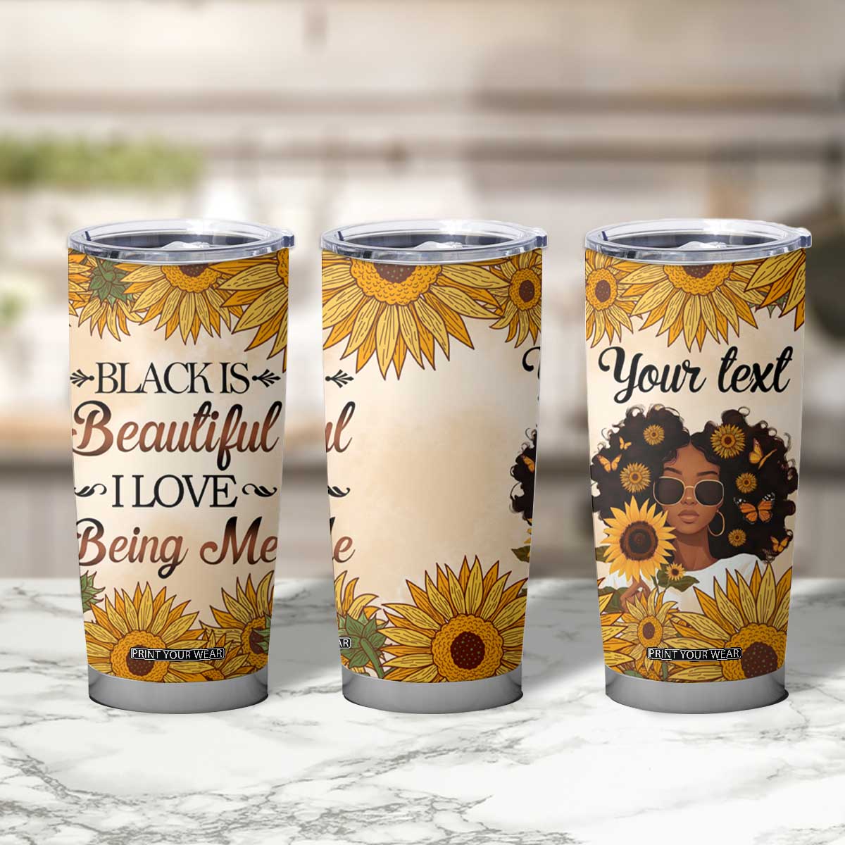 Black Is Beautiful I Love Being Me Tumbler Cup Personalized TS04