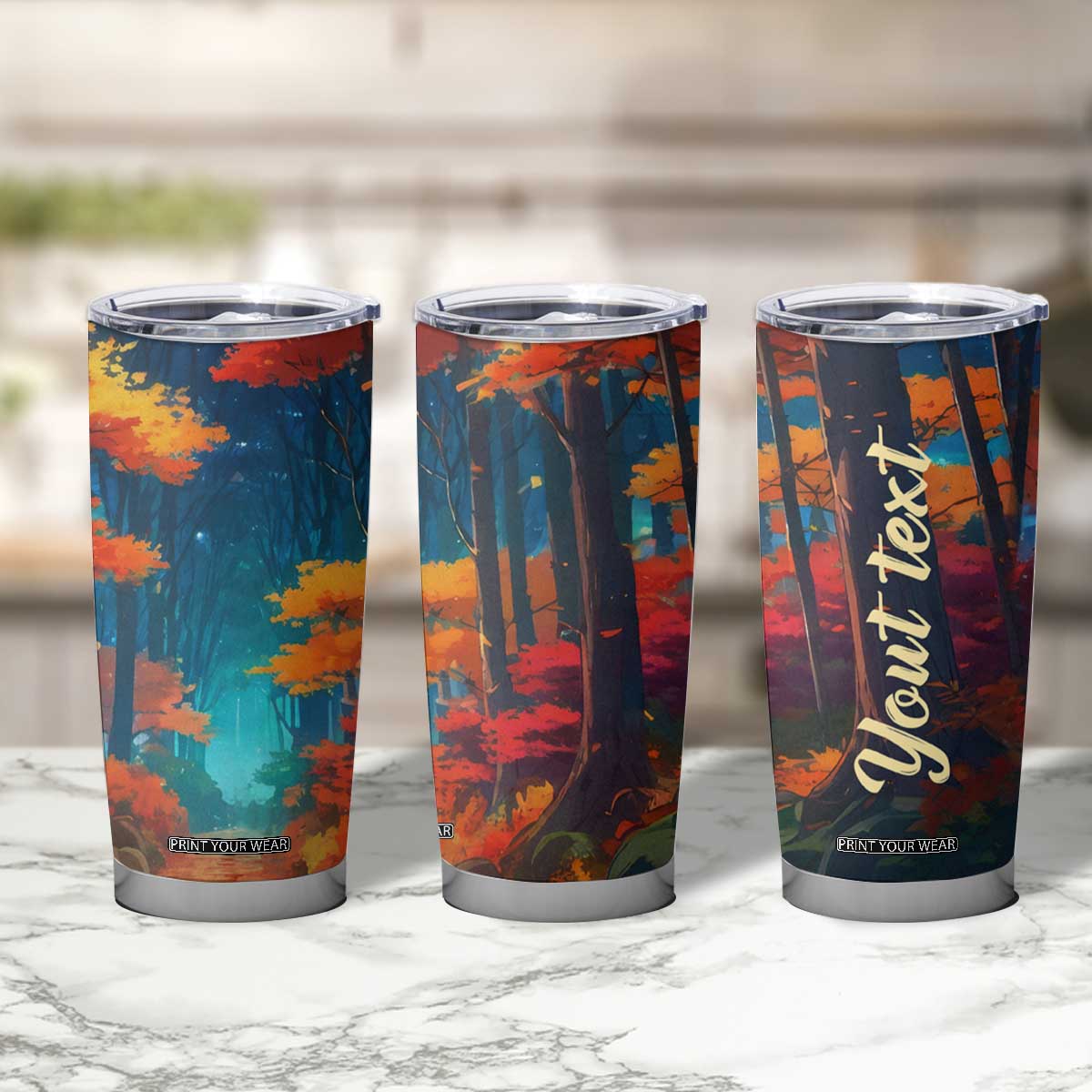 Autumn Road Personalized Tumbler Cup TS04