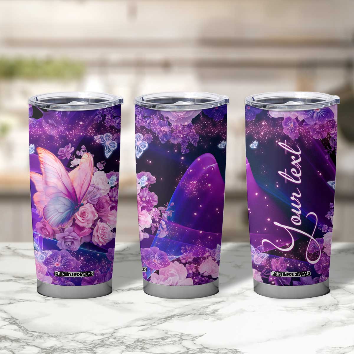 Butterfly Tumbler Cup Personalized TS04