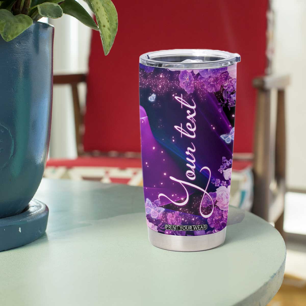 Butterfly Tumbler Cup Personalized TS04