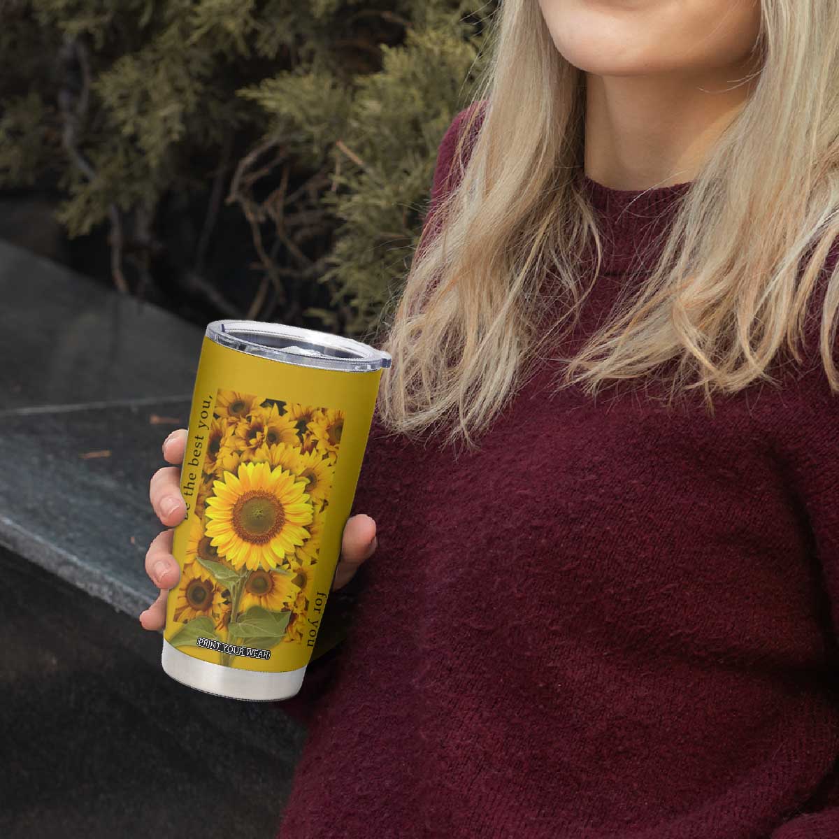Butterfly Sunflower Tumbler Cup Personalized TS04