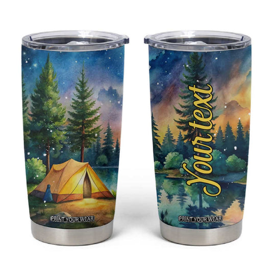 Camping Tent Tumbler Cup Personalized TS04