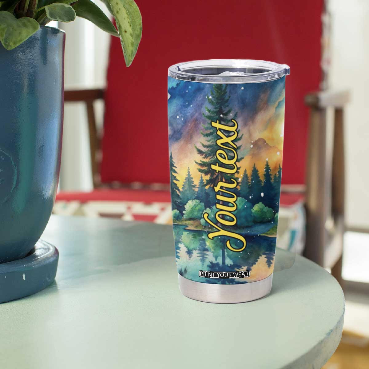 Camping Tent Tumbler Cup Personalized TS04