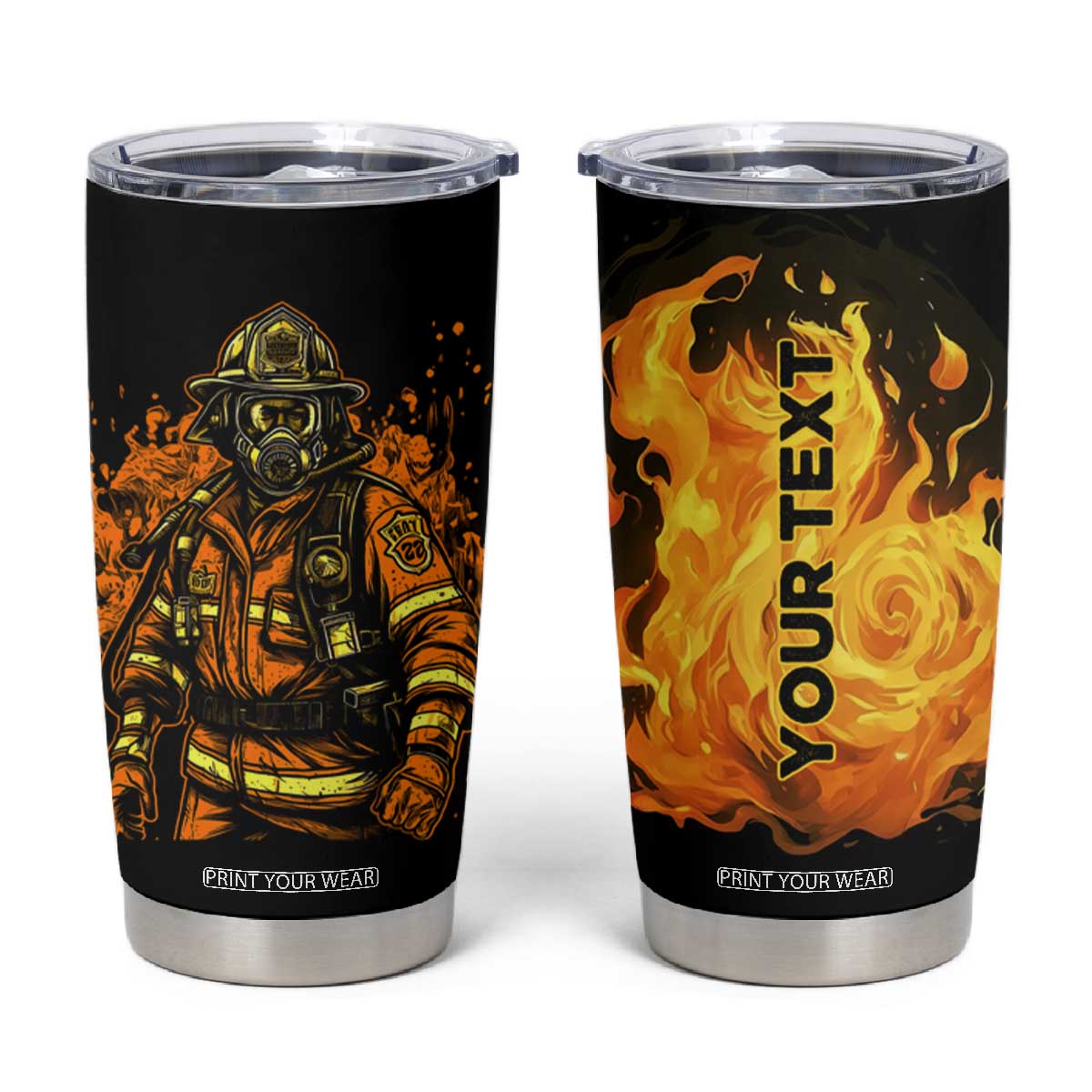Brave Firefighter Tumbler Cup Personalized TS04