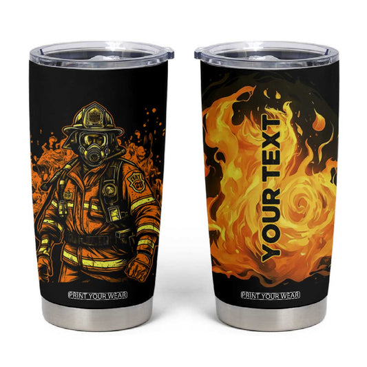 Brave Firefighter Tumbler Cup Personalized TS04