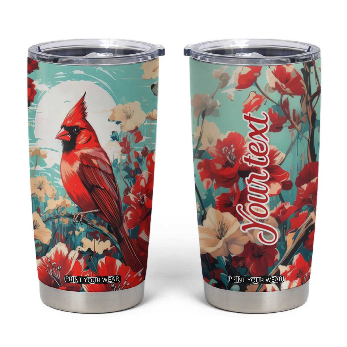 Cardinal Retro Style Tumbler Cup Personalized TS04