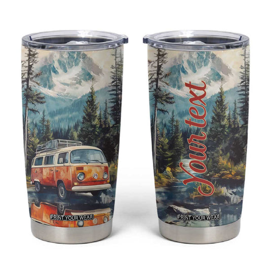 Camping RV Near The Lake Tumbler Cup Personalized TS04