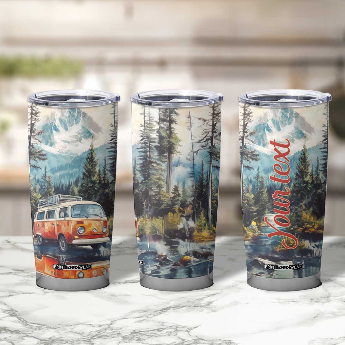 Camping RV Near The Lake Tumbler Cup Personalized TS04