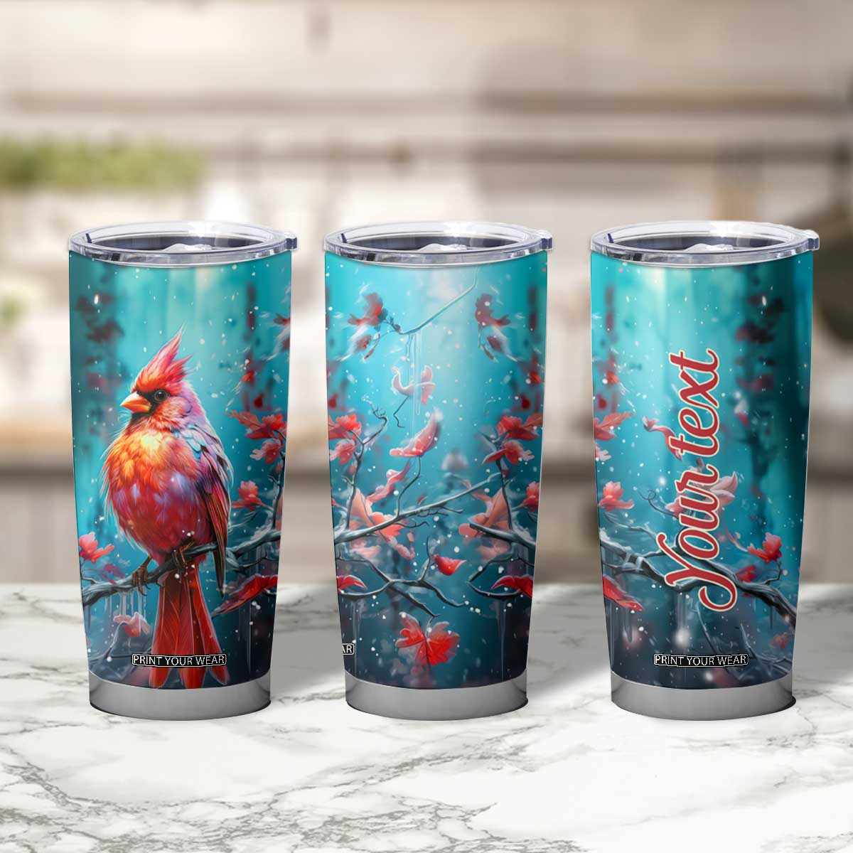 Colorful Cardinal Tumbler Cup Personalized TS04