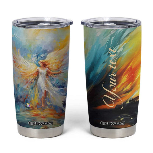 Colorful Faith Angel Tumbler Cup Personalized TS04