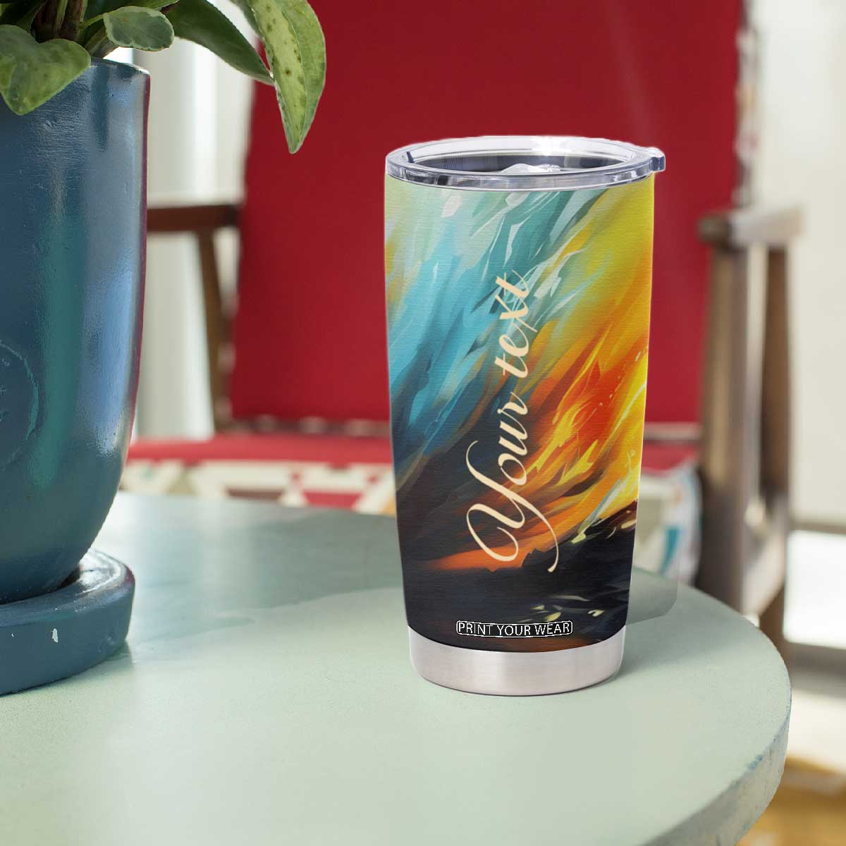 Colorful Faith Angel Tumbler Cup Personalized TS04