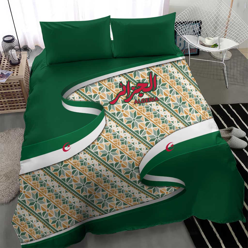 Algeria Bedding Set with Arabic Calligraphy and Traditional Pattern Design TS04