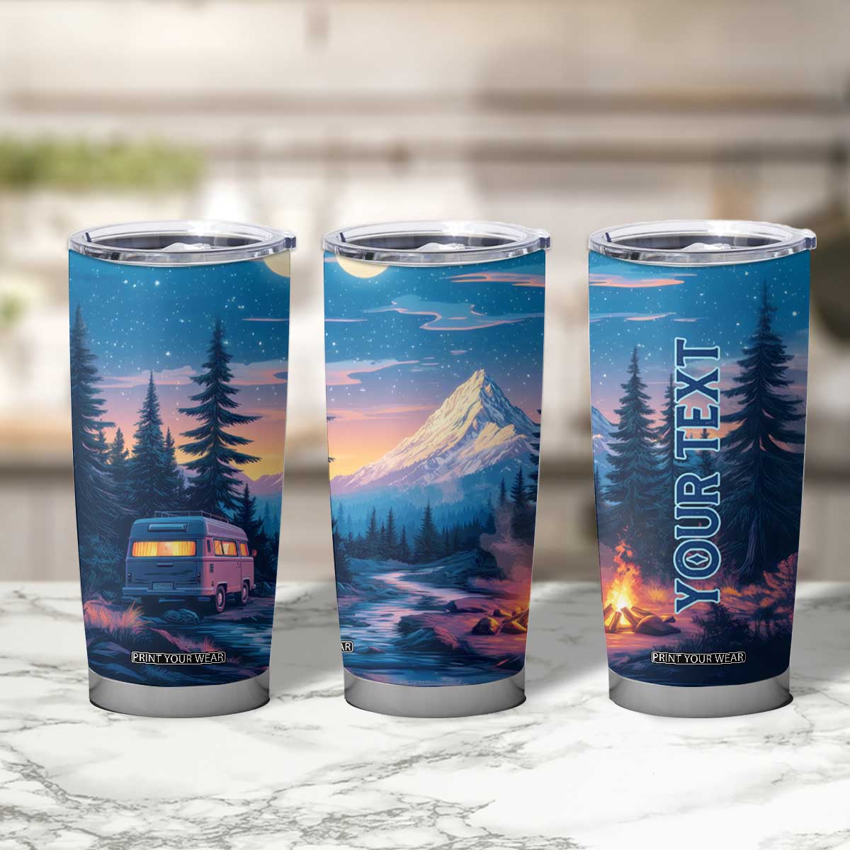 Camping RV Tumbler Cup Personalized TS04