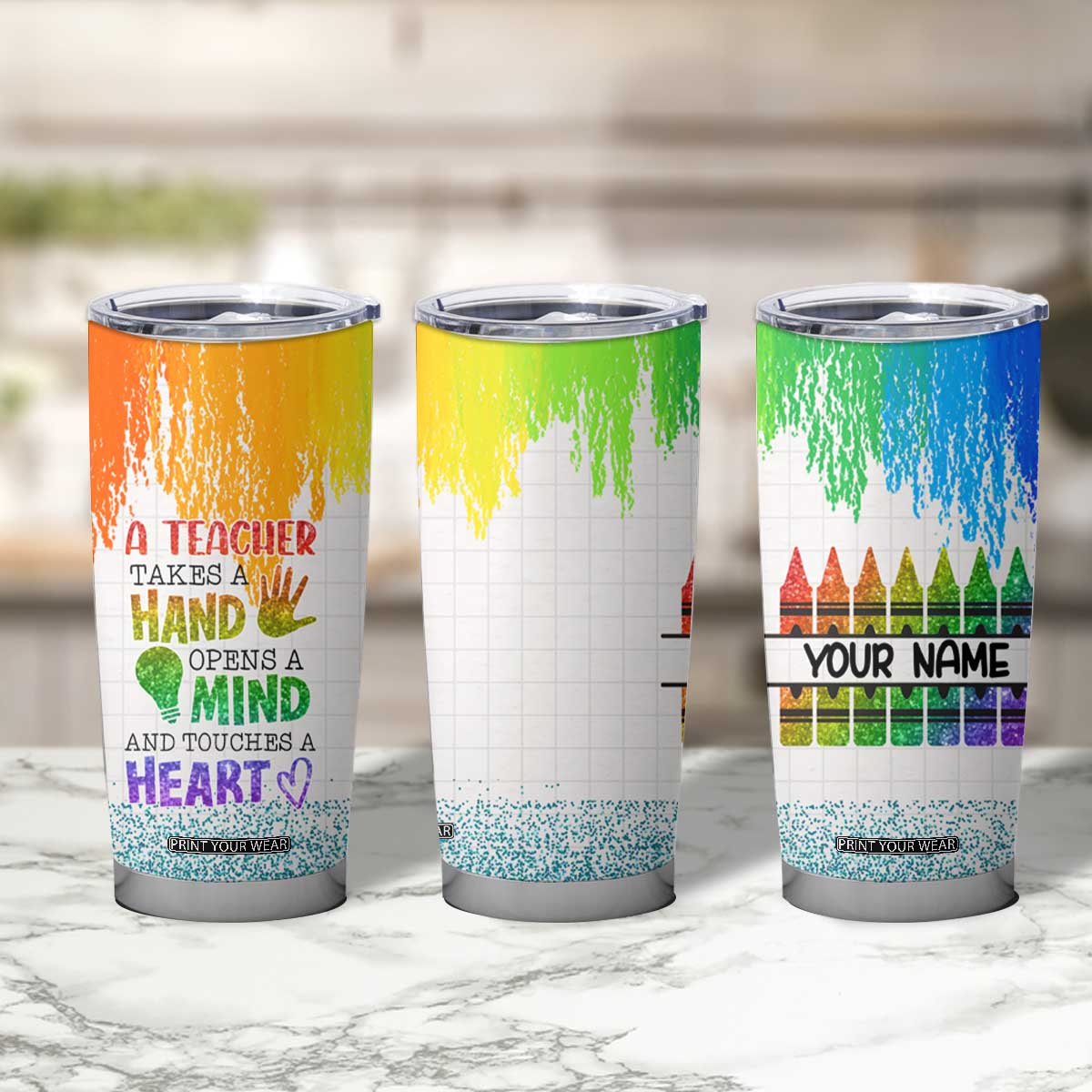 A Teacher Takes A Hand Open A Mind And Touches A Heart Tumbler Cup Personalized TS04