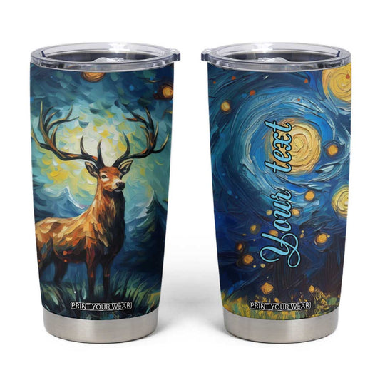 Colorful Deer Tumbler Cup Personalized TS04