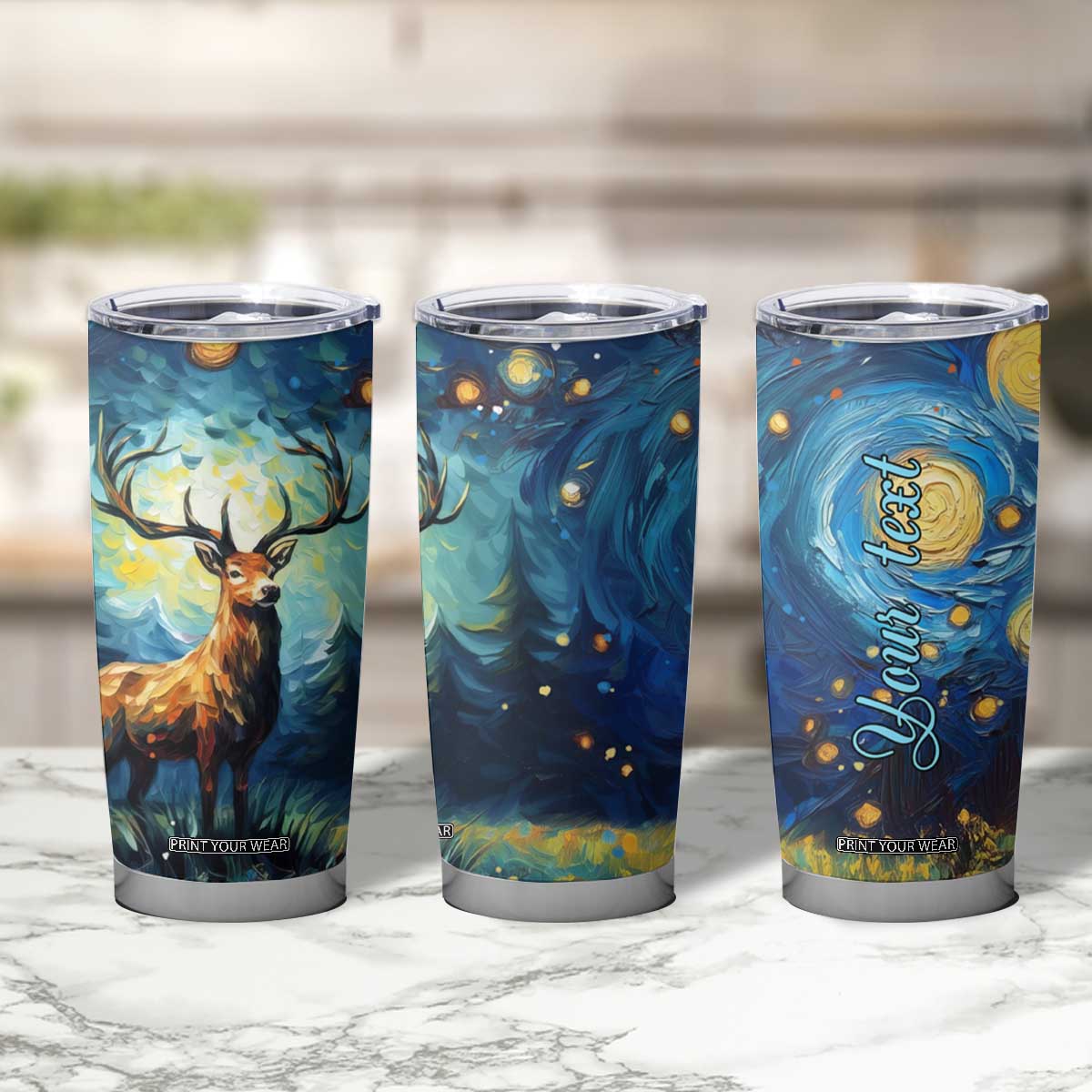 Colorful Deer Tumbler Cup Personalized TS04