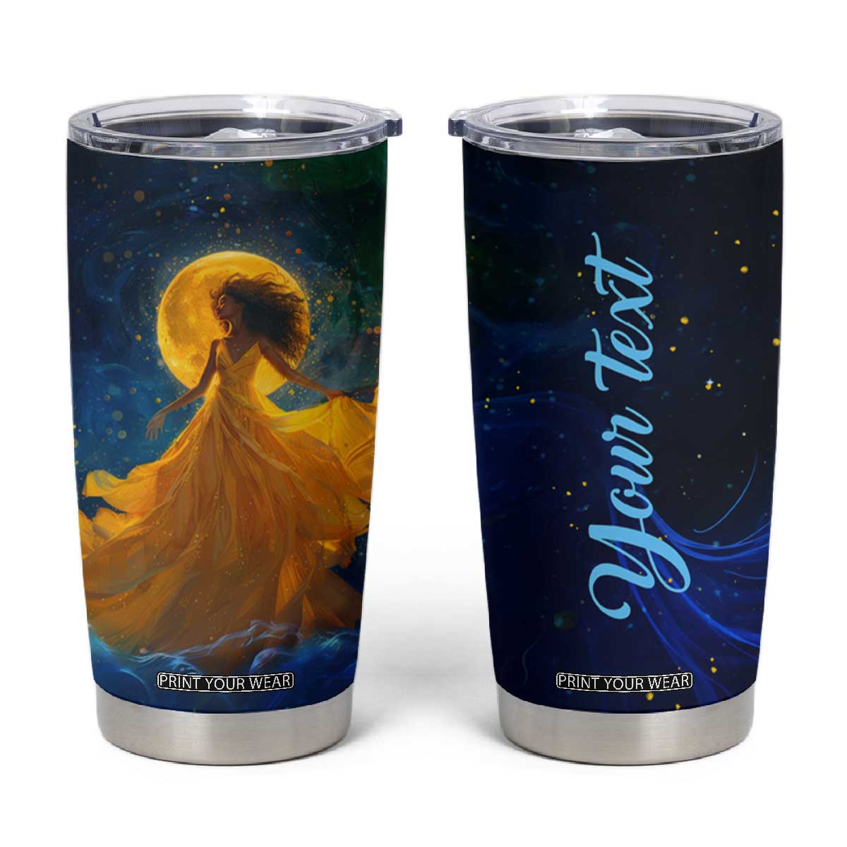 Black Woman Dancing In Starry Night Tumbler Cup TS04