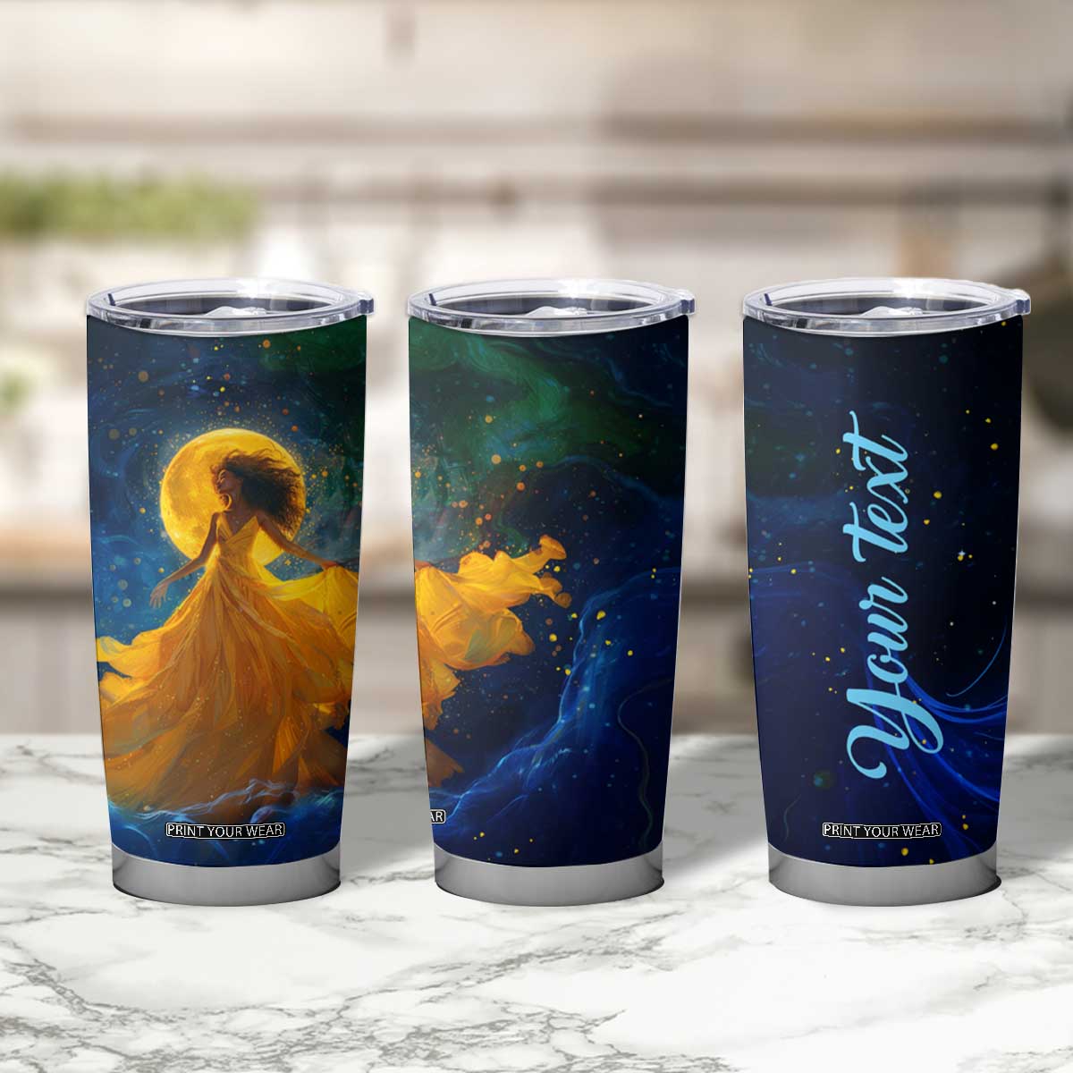 Black Woman Dancing In Starry Night Tumbler Cup TS04