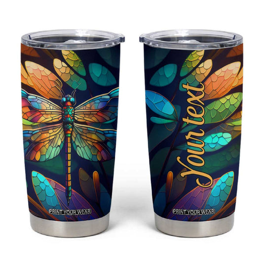 Colorful Dragonfly Tumbler Cup Personalized TS04