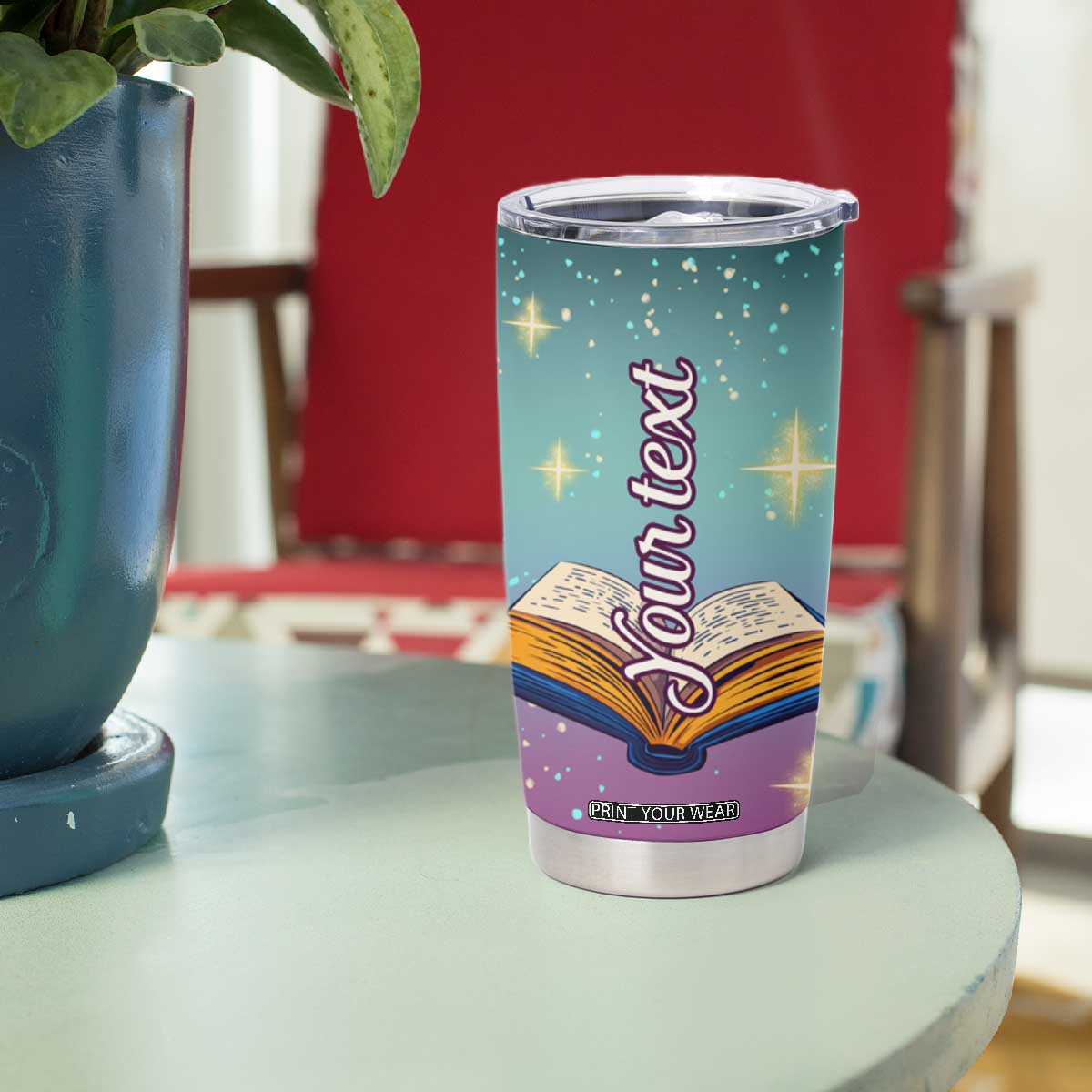 Cute Dachshund Reading Books Tumbler Cup Personalized TS04