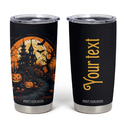 Autumn Halloween House Tumbler Cup Personalized TS04