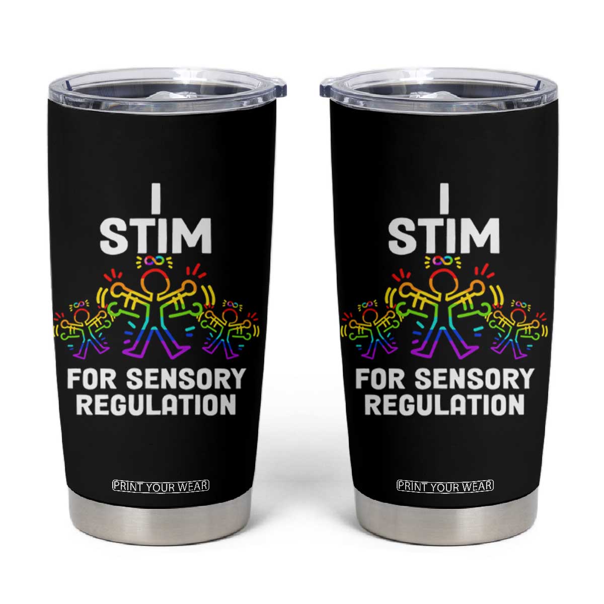 Autism Awareness Tumbler Cup I Stim For Sensory Regulation TS09
