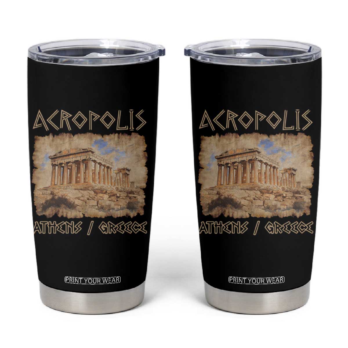 Acropolis Athens Greece Souvenir Greek Parthenon Tumbler Cup TS09