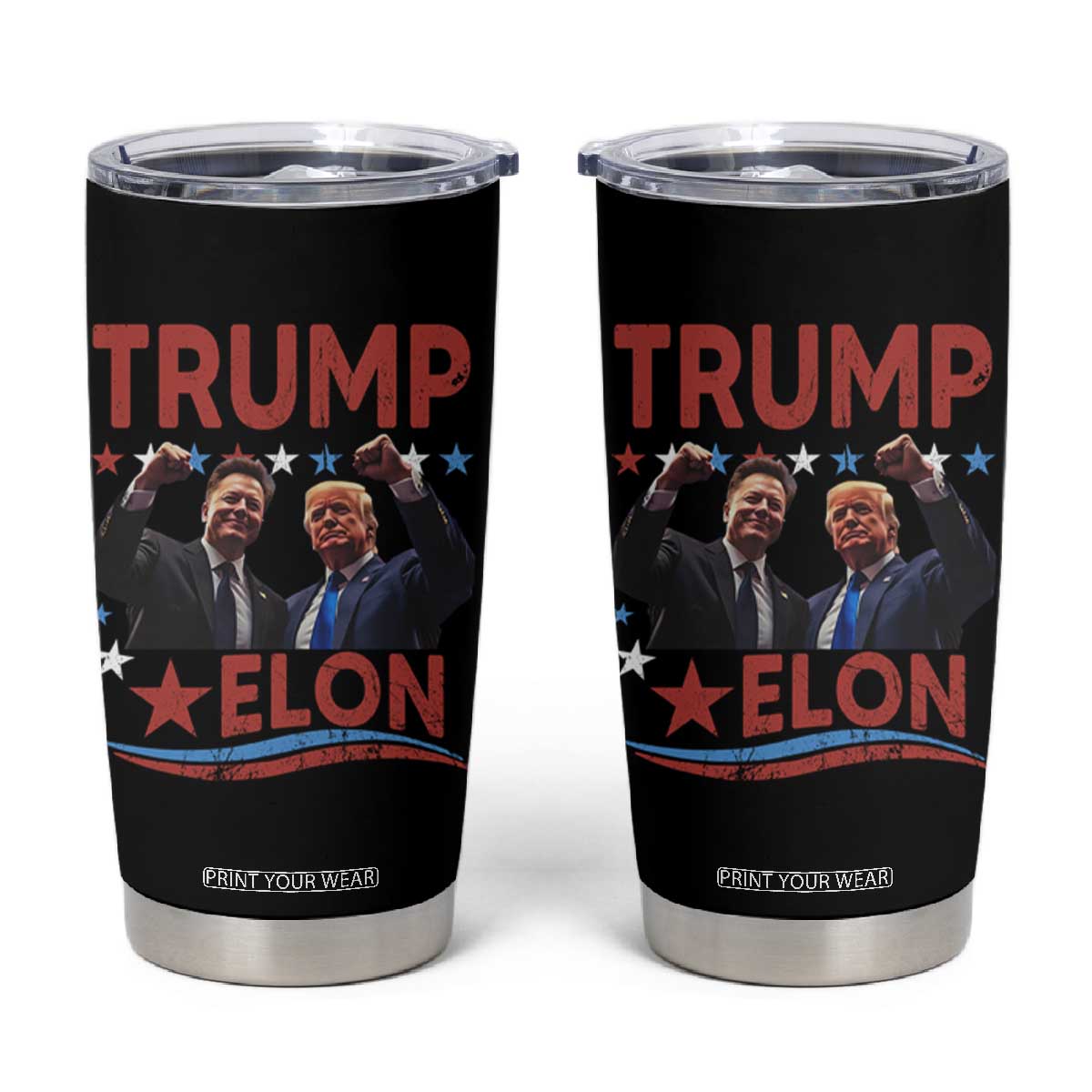 Cool Trump And Elon 2025 Tumbler Cup TS09