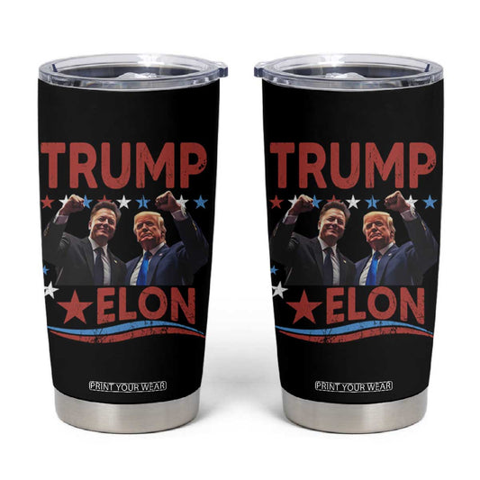 Cool Trump And Elon 2025 Tumbler Cup TS09