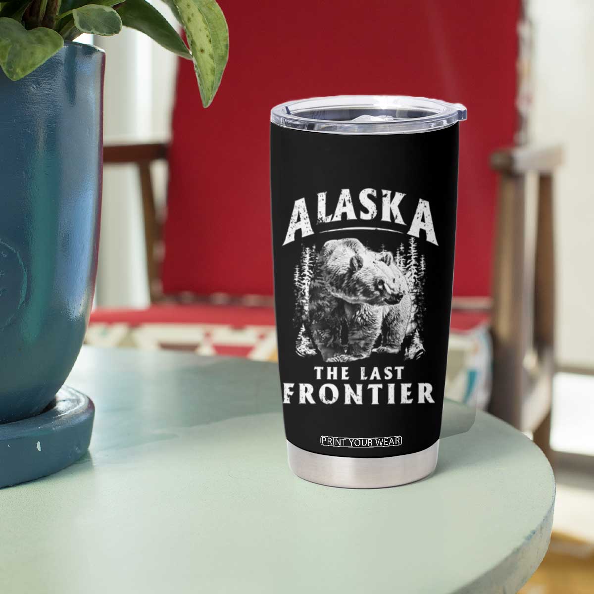 Alaska Tumbler Cup The Last Frontier Bear Home Vintage TS09