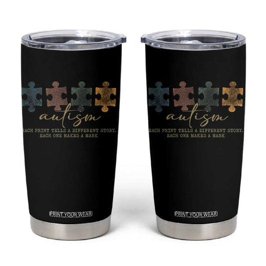 Autism Tumbler Cup Fingerprint Autism Each One Makes A Mark TS09