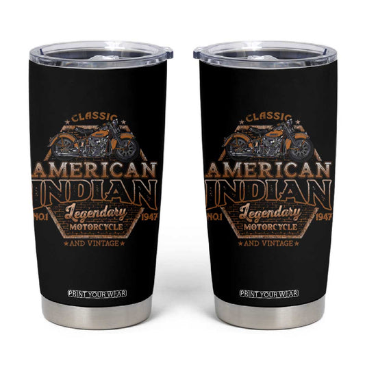 American Indian Legendary Retro Biker Motorcycle Rider Tumbler Cup TS09