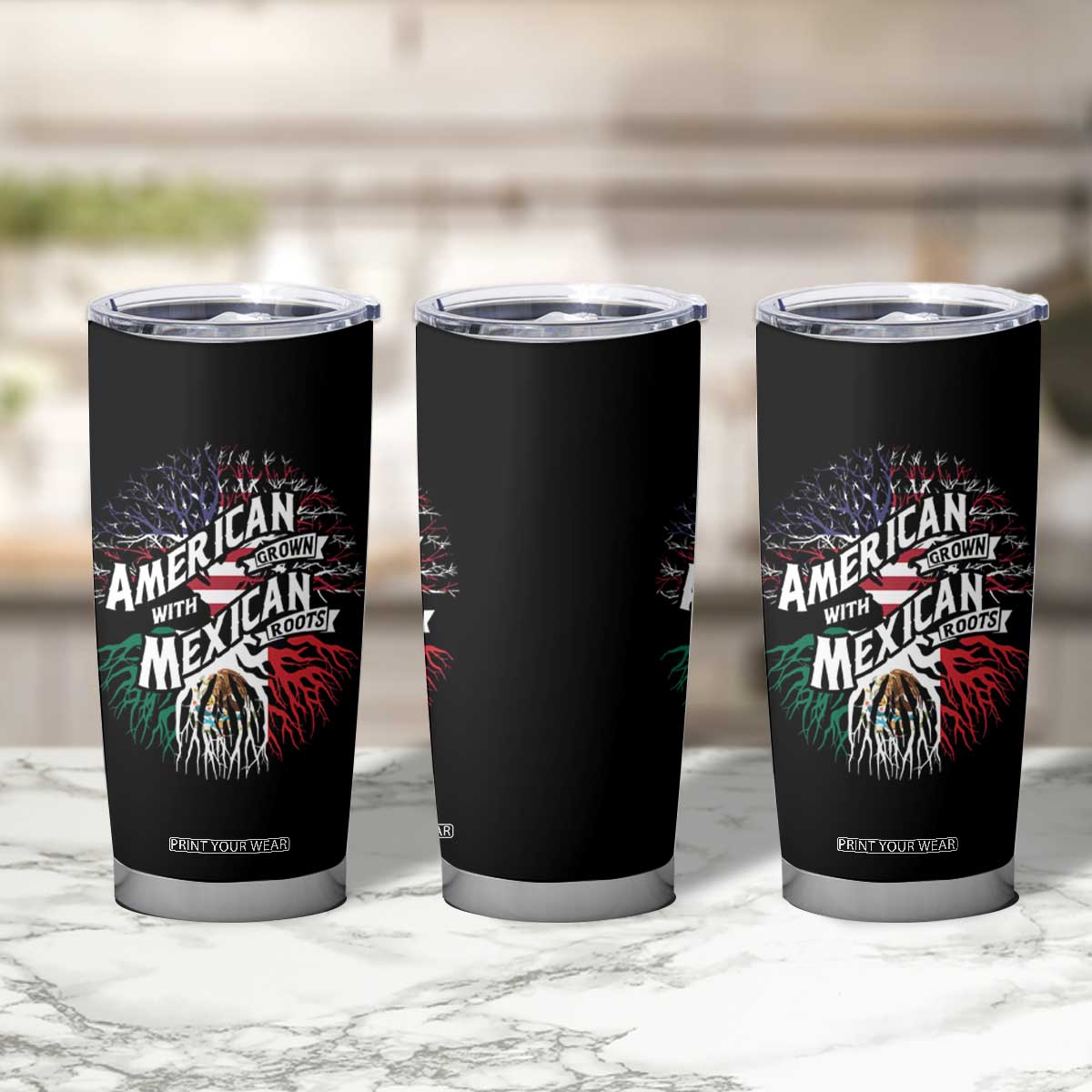 American Grown With Mexican Roots Tumbler Cup TS09