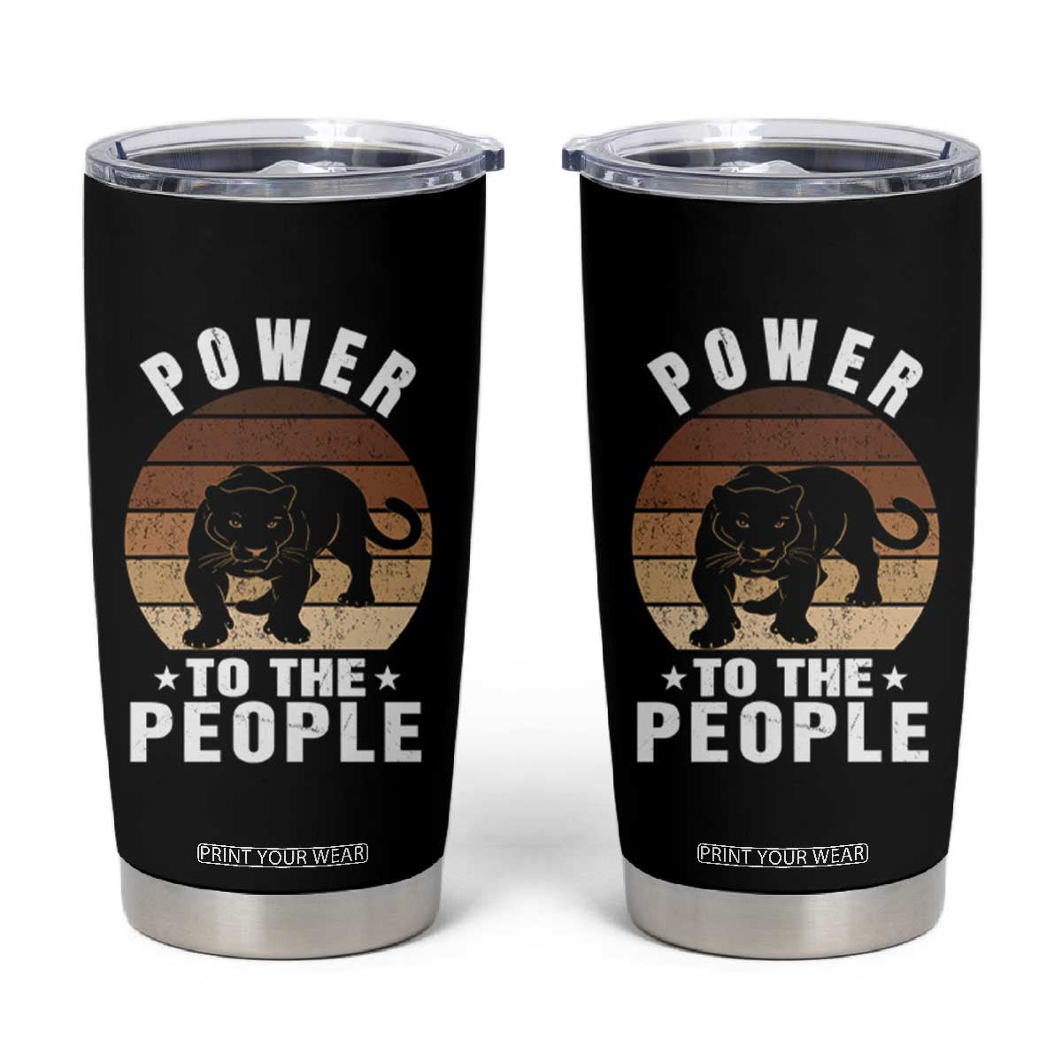 Black Panther Party Tumbler Cup Power To The People Black History TS09