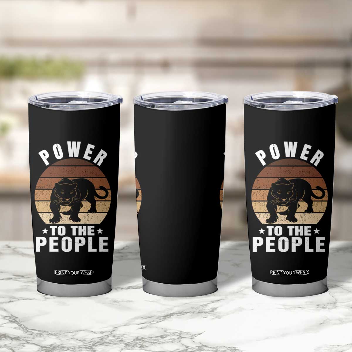 Black Panther Party Tumbler Cup Power To The People Black History TS09