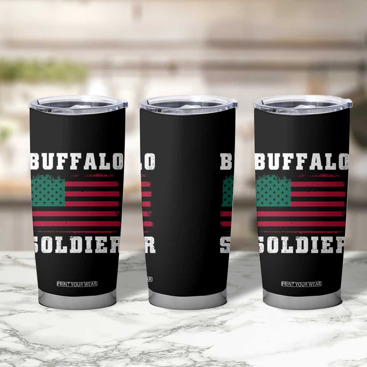 Buffalo Soldiers Tumbler Cup African American Cavalry Black History TS09