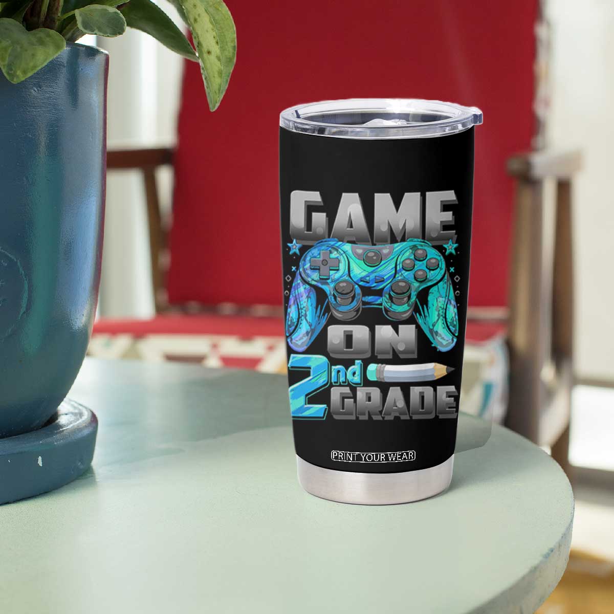 Back to School 2nd Grade Gamer Tumbler Cup Boys Kids Back To School First Day TS10