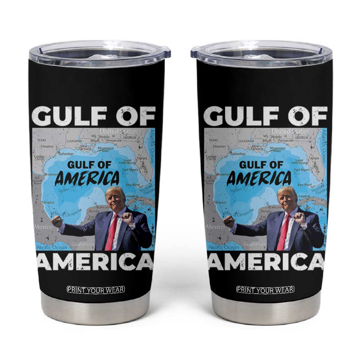 America's Gulf Mexico Tumbler Cup Trump Dancing Funny Map TS10